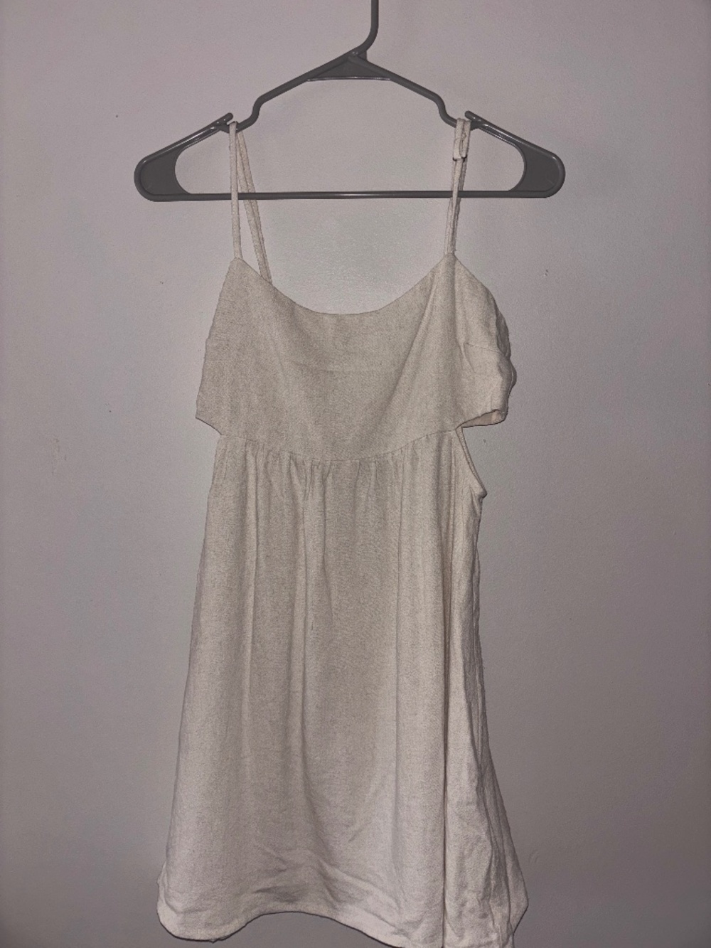 Cream Forever 21 Dress with Side Cut outs